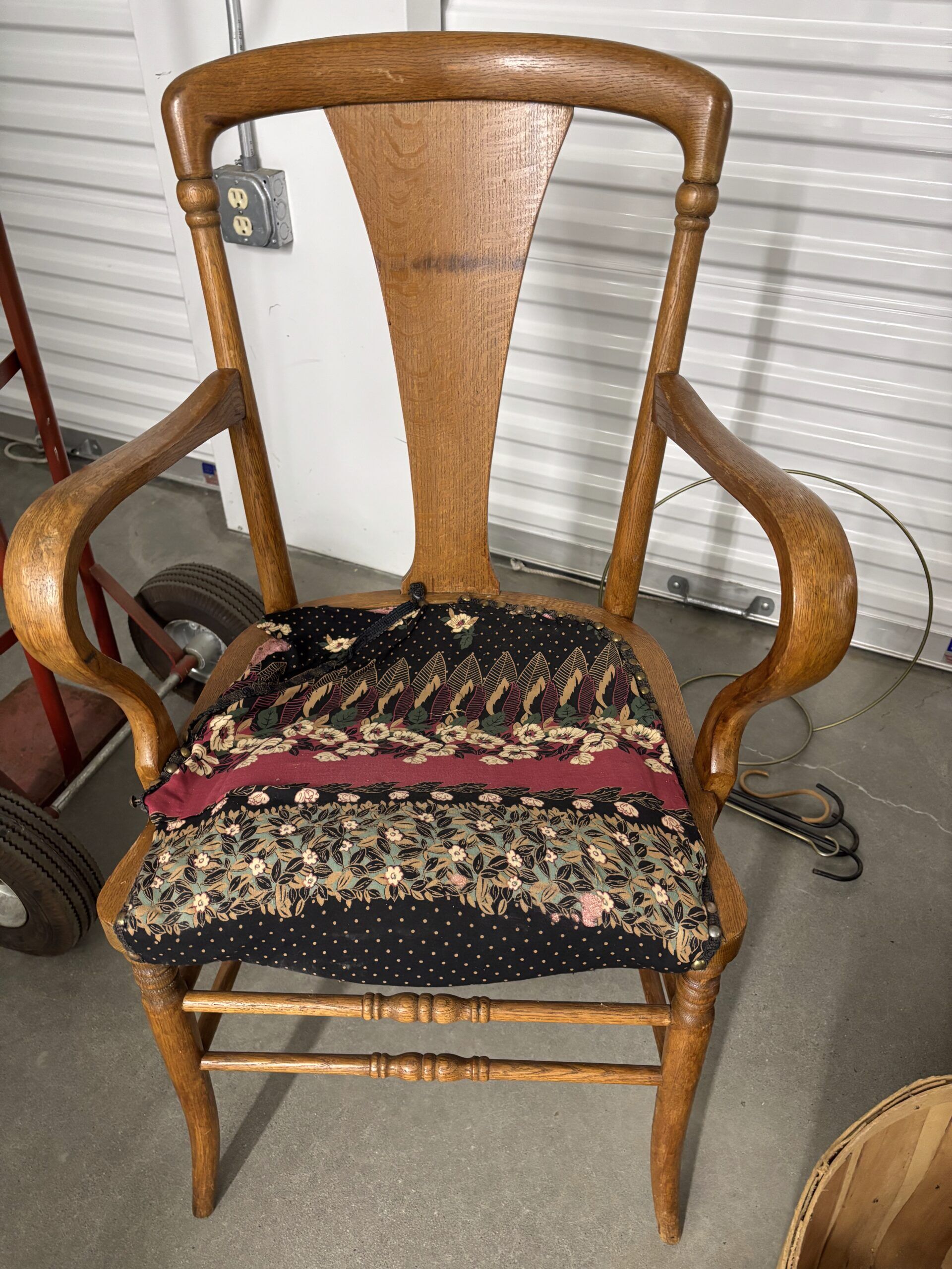 Vintage Walnut Director's Chair with Cushion